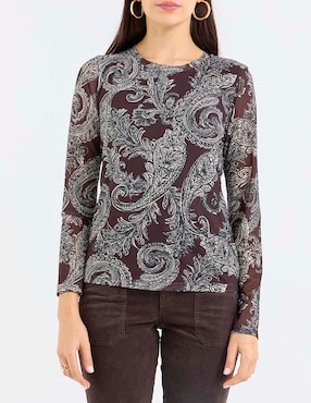 Blusa Sanctuary manga larga para mujer