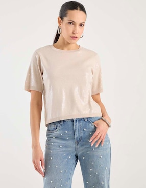 Blusa Sanctuary manga corta para mujer