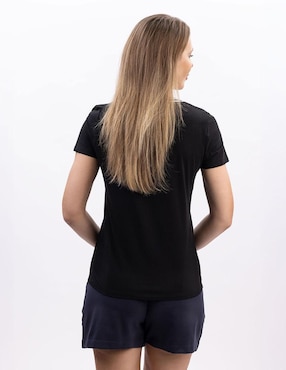 Playera manga corta Nautica S25 cuello V para mujer