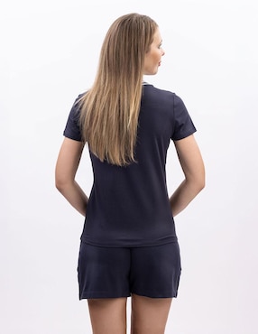 Playera manga corta Nautica S25 cuello V para mujer
