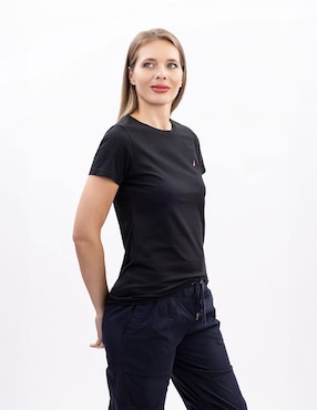 Playera manga corta Nautica S25 cuello redondo para mujer