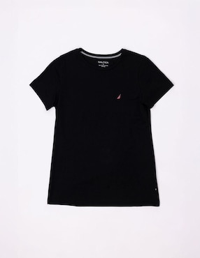 Playera manga corta Nautica S25 cuello redondo para mujer