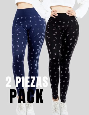 Set legging Malabis cintura alta con elástico para mujer