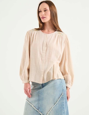 Blusa Indi & Cold manga larga para mujer