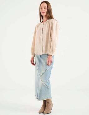 Blusa Indi & Cold manga larga para mujer