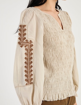 Camisa Indi & Cold de algodón manga larga para mujer