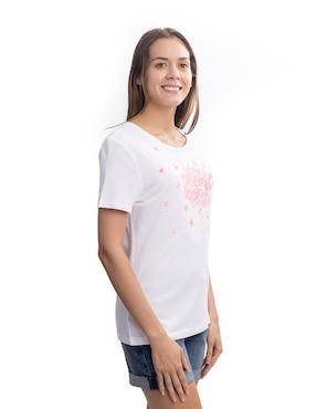 Playera manga corta Nautica S25 cuello redondo para mujer