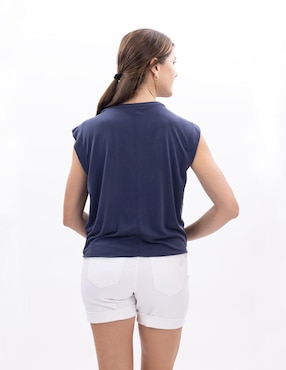 Playera manga corta Nautica S25 cuello redondo para mujer
