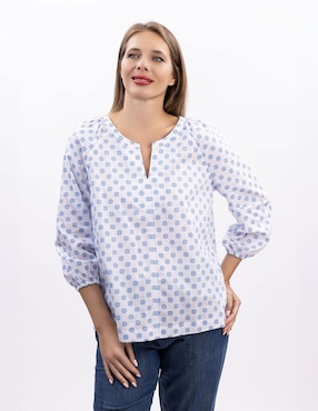 Blusa Nautica manga 3/4 para mujer
