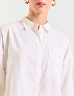Camisa Indi & Cold de algodón manga al codo para mujer