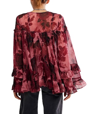 Blusa Free People manga larga para mujer