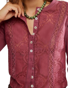 Blusa Free People manga larga para mujer