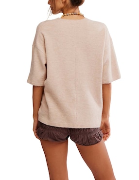Suéter Free People cuello redondo para mujer