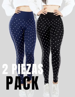 Set legging Malabis cintura alta con elástico para mujer