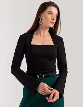 Blusa French Connection manga larga para mujer
