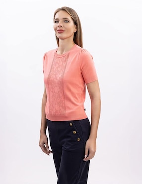 Blusa Nautica manga corta para mujer