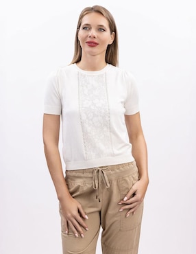 Blusa Nautica manga corta para mujer
