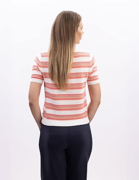 Blusa Nautica manga corta para mujer