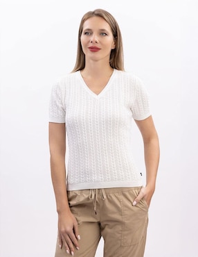 Blusa Nautica manga corta para mujer