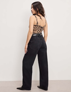 Jeans petite bota Good American corte cintura para mujer