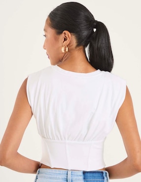 Top Good American cuello redondo