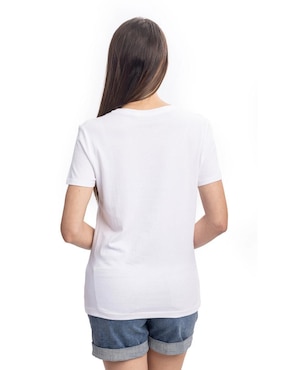 Playera manga corta Nautica cuello redondo para mujer