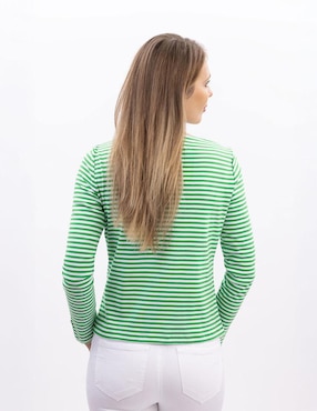 Blusa Nautica manga larga para mujer