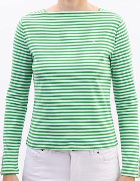 Blusa Nautica manga larga para mujer