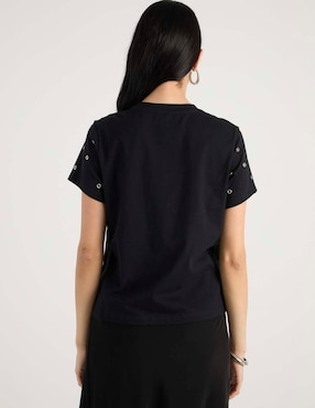 Playera manga corta Sanctuary cuello redondo para mujer