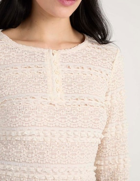 Blusa Sanctuary manga larga para mujer