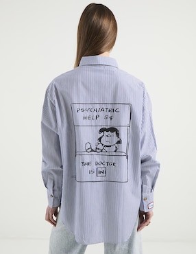 Camisa Sanctuary de algodón manga larga para mujer
