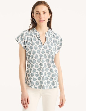 Blusa Nautica manga corta para mujer