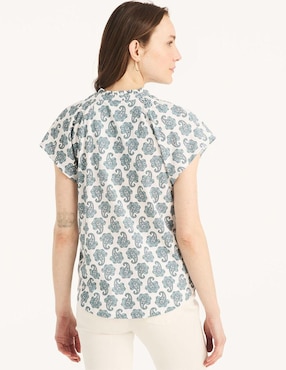Blusa Nautica manga corta para mujer