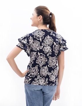 Blusa Nautica manga corta para mujer