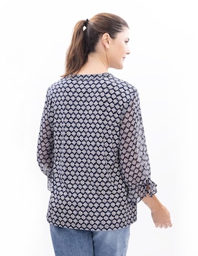 Blusa Nautica manga 3/4 para mujer