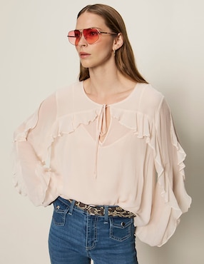 Blusa Sanctuary manga larga para mujer