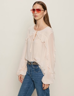 Blusa Sanctuary manga larga para mujer