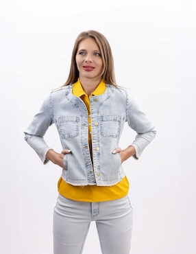 Chamarra denim Nautica de mezclilla para mujer
