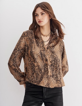 Blusa Rapsodia manga larga para mujer