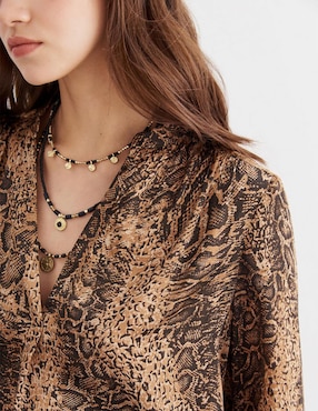 Blusa Rapsodia manga larga para mujer