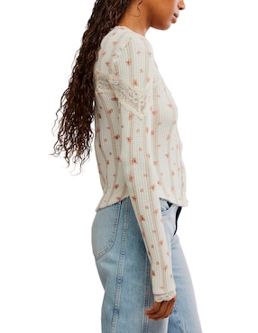 Blusa Free People manga larga para mujer