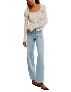 Blusa Free People manga larga para mujer