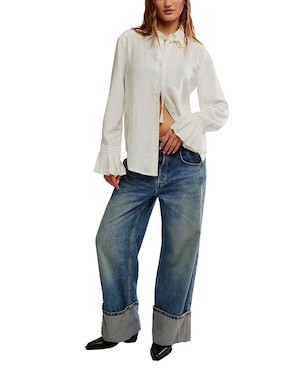 Blusa Free People manga larga para mujer