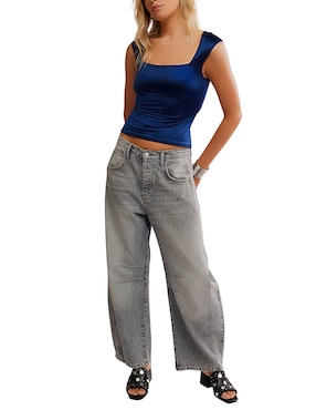 Top Free People cuello cuadrado