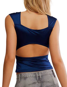 Top Free People cuello cuadrado