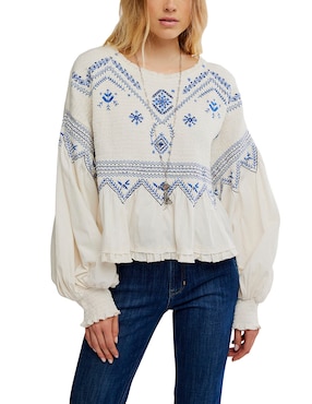 Blusa Free People manga larga para mujer