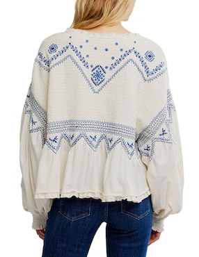 Blusa Free People manga larga para mujer