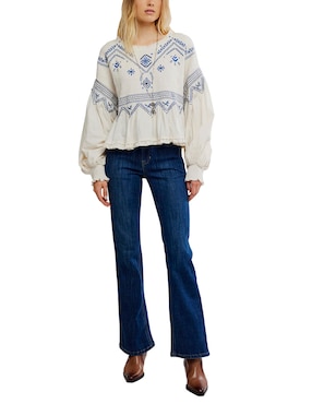 Blusa Free People manga larga para mujer