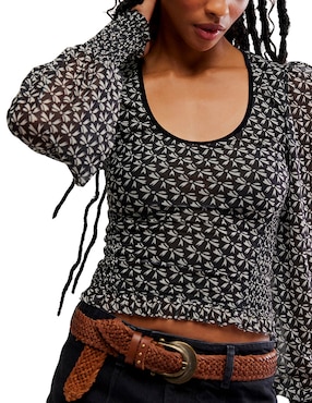 Blusa Free People manga larga para mujer