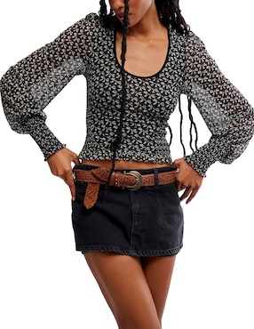 Blusa Free People manga larga para mujer
